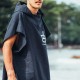 Serviette Poncho V8 noir en micro-fibre