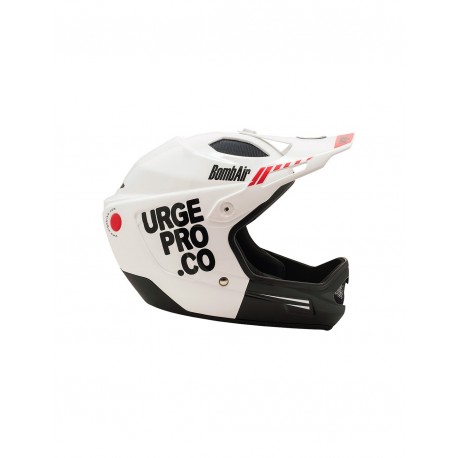 vue latérale casque urge BOMBAIR blanc