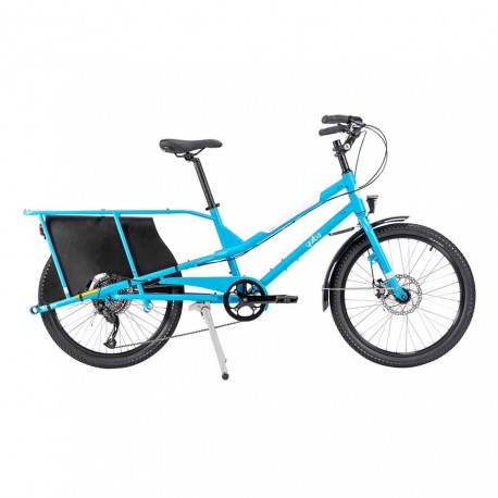 YUBA Kombi vue latérale vélo cargo bleu
